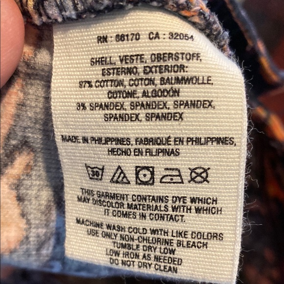 Anthropologie Pilcro and the Letterpress Orange and Purple Floral Stretch Jeans - Picture 4 of 6